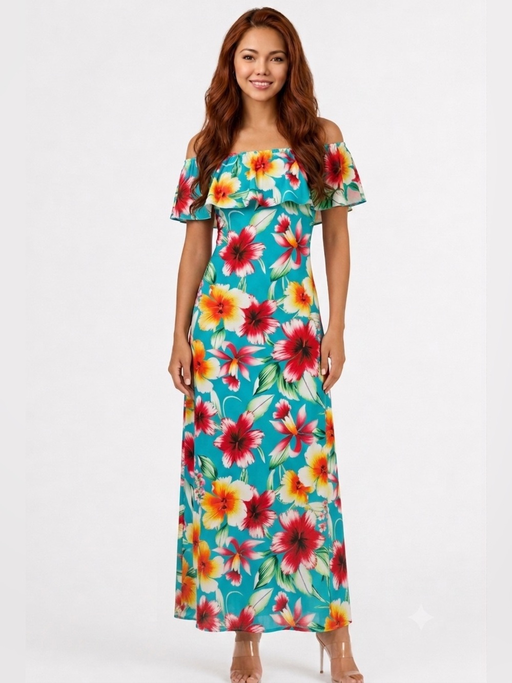 NWOT! Floral Off Shoulder Maxi Dress